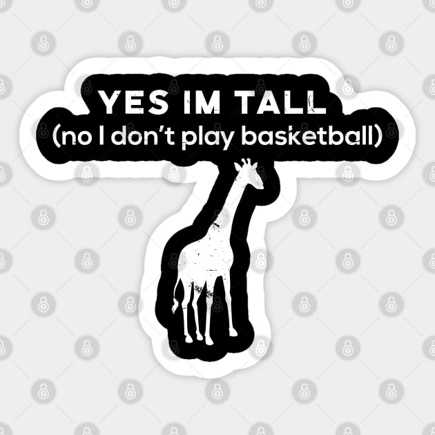 Tall People Problems. Sticker by EbukaAmadiObi19